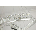 Lumina Wave Crystal LED Chandelier in Stainless Steel