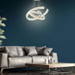 Lumina Wave Crystal LED Chandelier in Stainless Steel