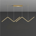 Wave LED Pendant Light in Black or Gold for Modern Interiors