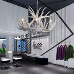 Vintage Antler Chandelier With Candle Lights 4 6 8 Lights