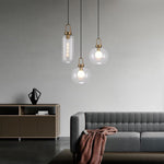 Aurelia Globe Pendant Light in Electroplated Metal and Glass