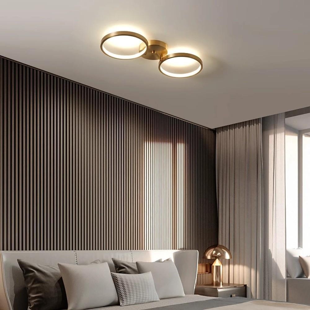 Aurelia LED Flush Mount Ceiling Light in Copper for Modern Interiors