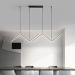 Wave LED Pendant Light in Black or Gold for Modern Interiors