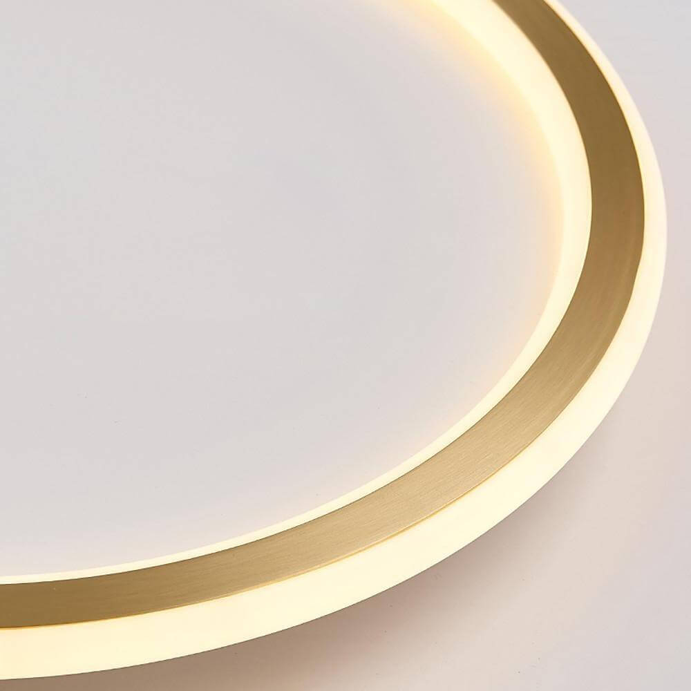 Lumina Circle LED Flush Mount Ceiling Light in Brushed Brass