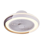 Modern Flush Mount Bladeless Ceiling Fan with Dimmable LED Light