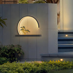 Greeting Pine Outdoor Wall Sconce in Black Stainless Steel