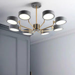 8 Light Tasking Chandelier Fixed 24 Height 3000K 5400K