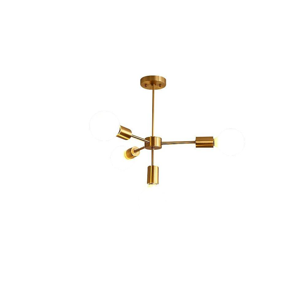Luxurious Gold 4 Light Pendant Light Modern 27 Ceiling Fixture