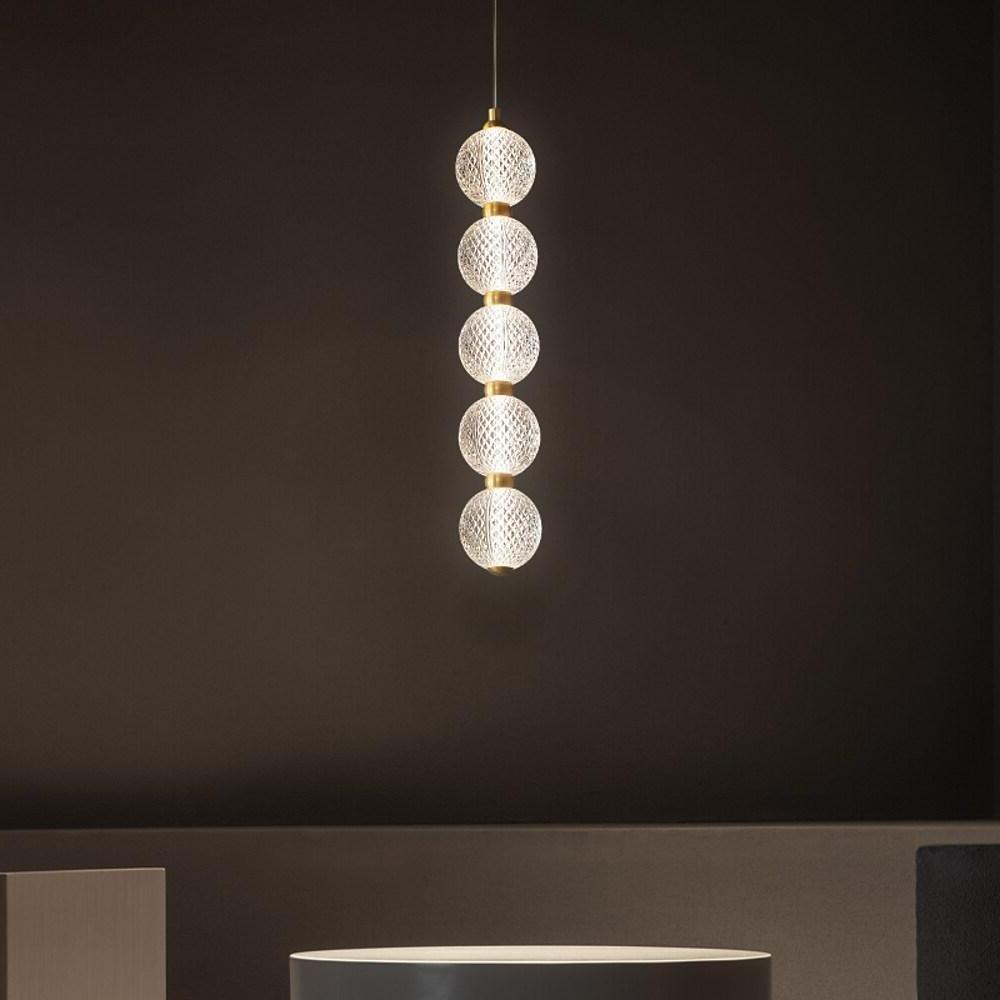 Aurelia Trio Copper Pendant Light – Modern Globe LED Chandelier