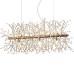 Luxury Modern Led Pendant Light With Electroplated Metal Crystal Design E26 E27 Compatible