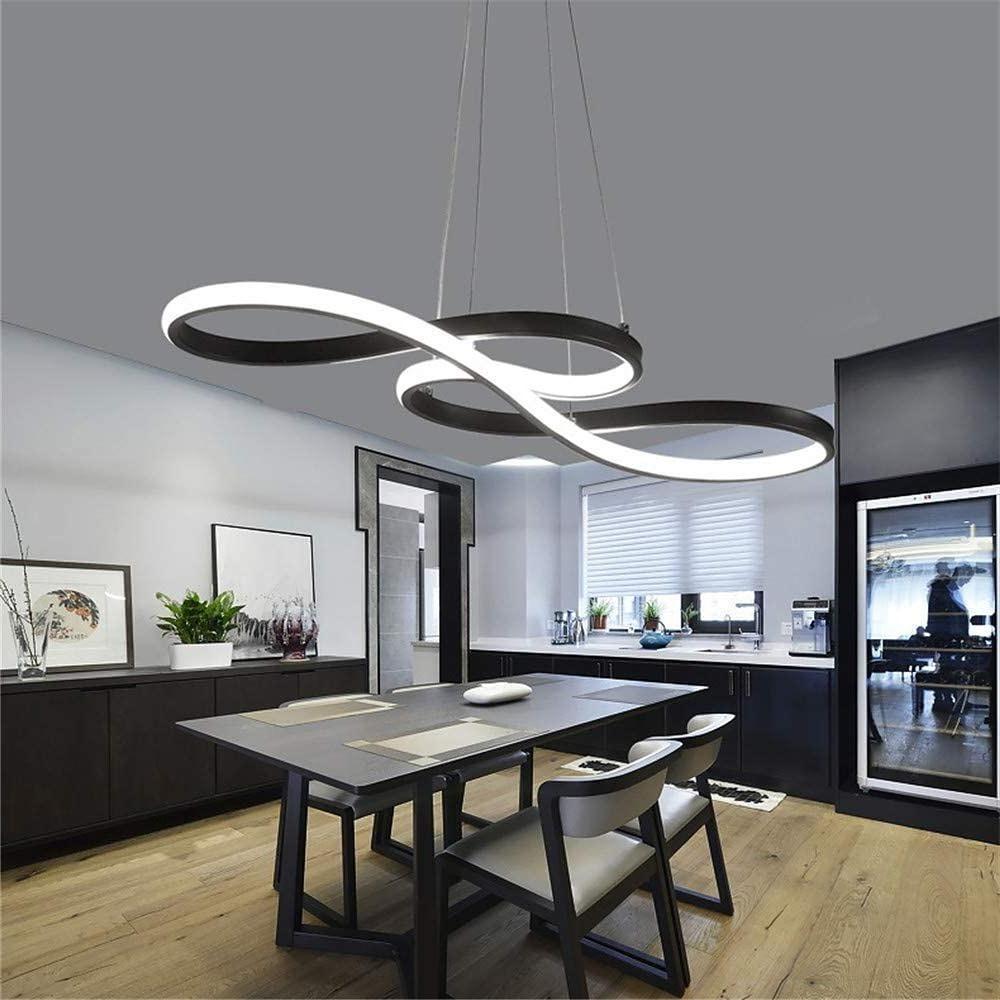 Ribbon LED Pendant Light – Modern Geometric Linear Chandelier