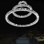Luxury Crystal Led Chandelier 3 Tier Geometric Or Stacked Led Pendant Light