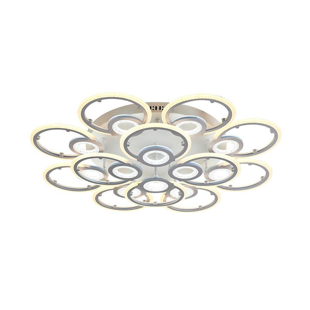 Lumen Ring Flush Mount LED Ceiling Light in White Metal